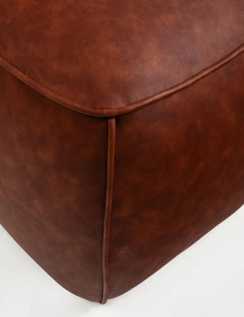 Valnor Sittpuff 40 cm Konstläder - Brun - Möbler - Fåtölj & stolar - Pall & puff - Sittpuff