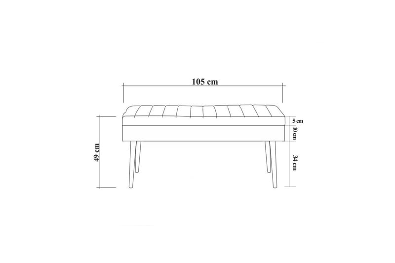Valsot Sittpall 90 cm - Valnöt - Möbler - Fåtölj & stolar - Pall & puff - Fotpallar