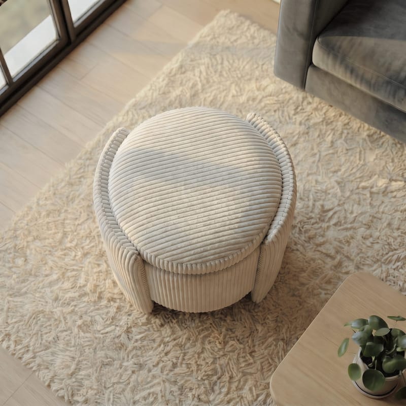 Valtor Puff 50x46x42 cm - Beige - Möbler - Fåtölj & stolar - Pall & puff - Sittpuff