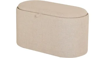 Velmira Puff 77 cm Oval - Beige - Möbler - Fåtölj & stolar - Pall & puff - Sittpuff