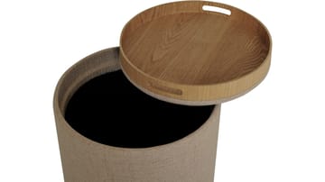 Velmira Puff 2 delar 39 cm Rund - Mörkbeige - Möbler - Fåtölj & stolar - Pall & puff - Sittpuff