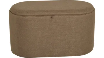 Velmira Puff 77 cm Oval - Mörkbeige - Möbler - Fåtölj & stolar - Pall & puff - Sittpuff