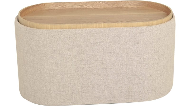 Velmira Puff 77 cm Oval - Beige - Möbler - Fåtölj & stolar - Pall & puff - Sittpuff