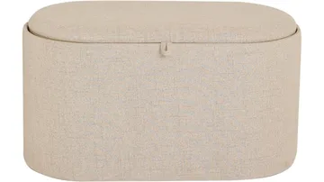 Velmira Puff 77 cm Oval - Beige - Möbler - Fåtölj & stolar - Pall & puff - Sittpuff