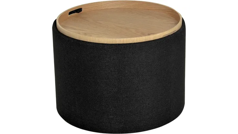 Velmira Puff 56 cm Rund - Svart - Möbler - Fåtölj & stolar - Pall & puff - Sittpuff