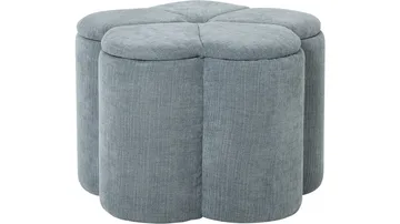 Viresta Sittpuff med förvaring 60 cm - Blå - Möbler - Fåtölj & stolar - Pall & puff - Sittpuff