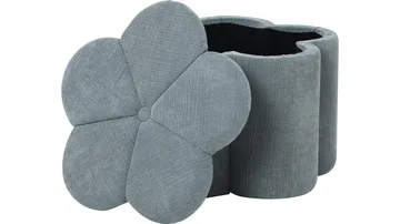 Viresta Sittpuff med förvaring 60 cm - Blå - Möbler - Fåtölj & stolar - Pall & puff - Sittpuff