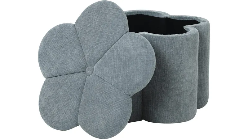 Viresta Sittpuff med förvaring 60 cm - Blå - Möbler - Fåtölj & stolar - Pall & puff - Sittpuff