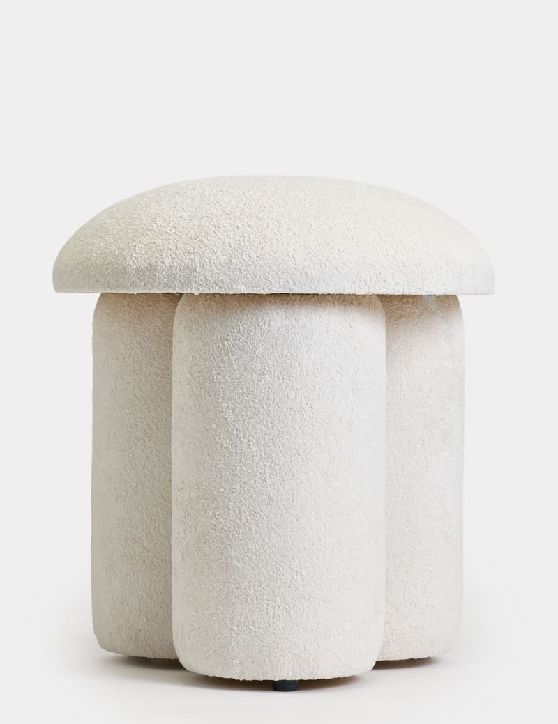 Vynor Sittpuff 45 cm Rund, Vit