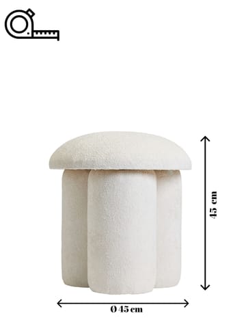 Vynor Sittpuff 45 cm Rund - Vit - Möbler - Fåtölj & stolar - Pall & puff - Sittpuff