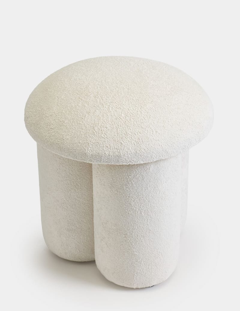 Vynor Sittpuff 45 cm Rund - Vit - Möbler - Fåtölj & stolar - Pall & puff - Sittpuff