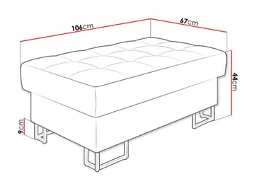 Warwick Fotpall 106 cm - Möbler - Fåtölj & stolar - Pall & puff - Sittpuff