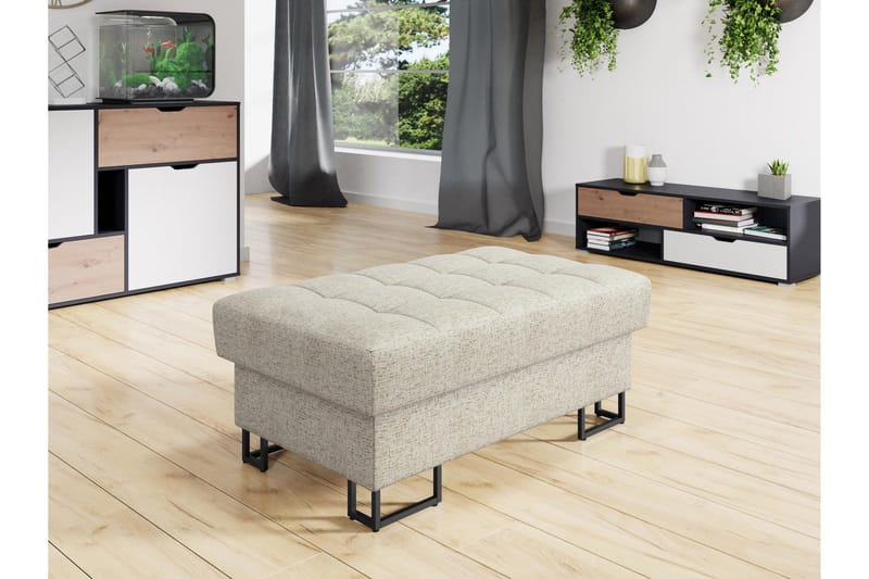 Warwick Fotpall 67 cm - Beige - Möbler - Fåtölj & stolar - Pall & puff - Fotpallar