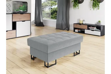 Warwick Fotpall 67 cm - Grå - Möbler - Fåtölj & stolar - Pall & puff - Fotpallar