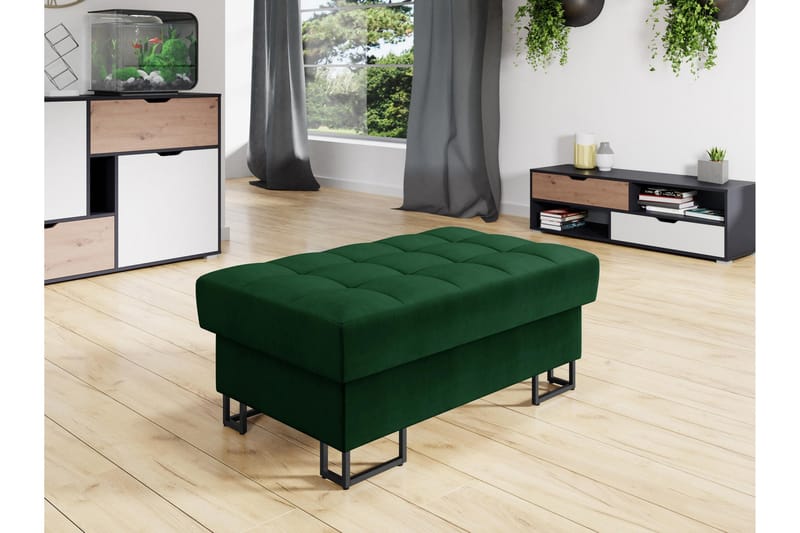 Warwick Fotpall 67 cm - Grön - Möbler - Fåtölj & stolar - Pall & puff - Fotpallar