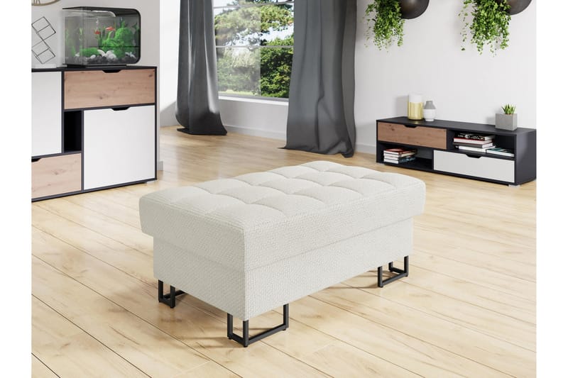 Warwick Sittpuff - Vit - Möbler - Fåtölj & stolar - Pall & puff - Sittpuff