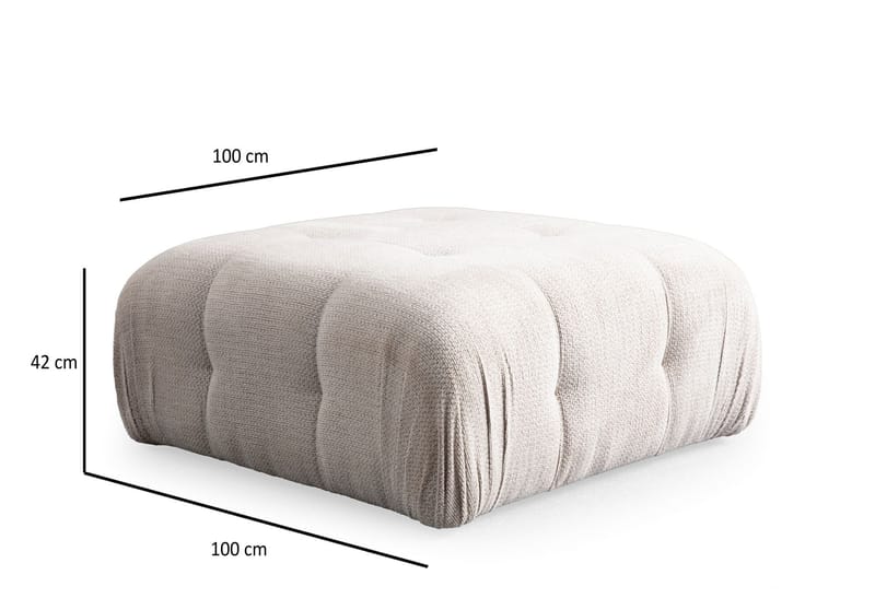 Yvara Sittpuff 100 cm - Beige - Möbler - Fåtölj & stolar - Pall & puff - Sittpuff
