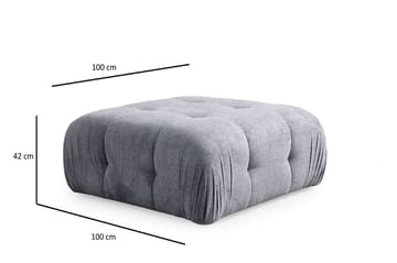 Yvara Sittpuff 100 cm - Grå - Möbler - Fåtölj & stolar - Pall & puff - Sittpuff