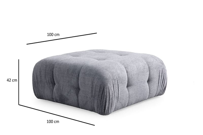 Yvara Sittpuff 100 cm - Grå - Möbler - Fåtölj & stolar - Pall & puff - Sittpuff