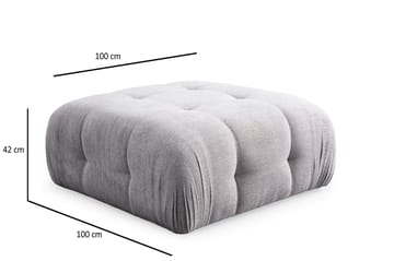 Yvara Sittpuff 100 cm - Ljusgrå - Möbler - Fåtölj & stolar - Pall & puff - Sittpuff