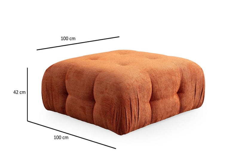 Yvara Sittpuff 100 cm - Orange - Möbler - Fåtölj & stolar - Pall & puff - Sittpuff