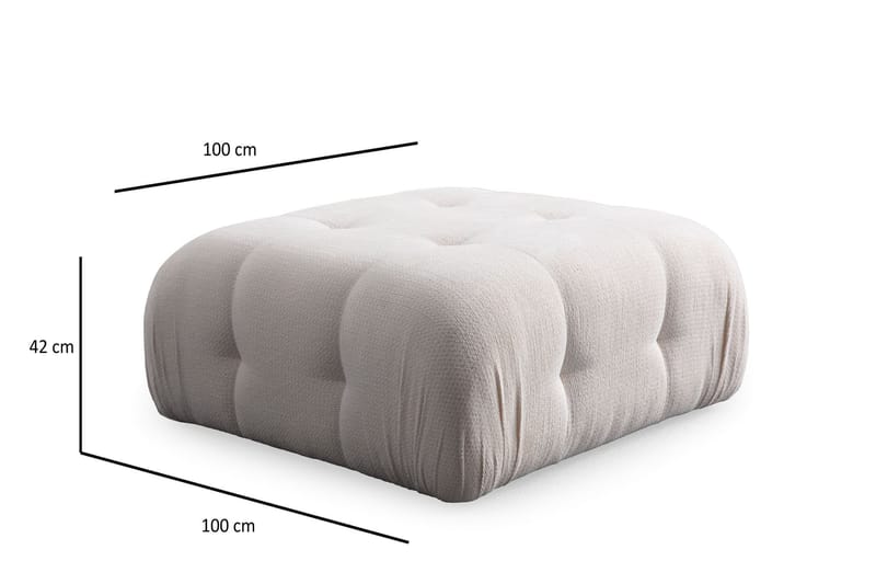 Yvara Sittpuff 100 cm - Vit - Möbler - Fåtölj & stolar - Pall & puff - Sittpuff