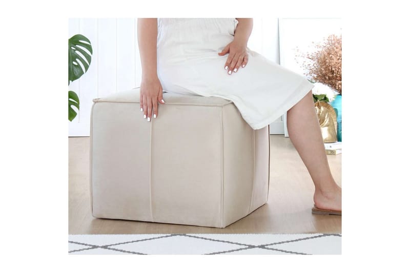 Zyra Sittpuff Utomhus 52 cm - Cream - Möbler - Fåtölj & stolar - Pall & puff - Sittpuff