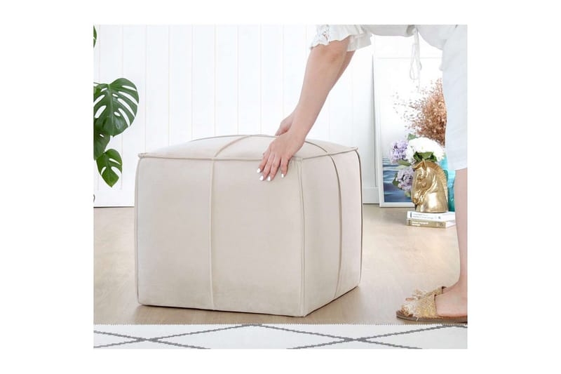 Zyra Sittpuff Utomhus 52 cm - Cream - Möbler - Fåtölj & stolar - Pall & puff - Sittpuff