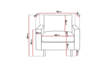 Peppe Manchester Fåtölj 76 cm Bred - Brun - Möbler - Fåtölj & stolar - Fåtölj - Clubfåtölj