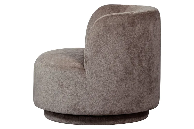 Popular Modern Rund Fåtölj i Chenille - Brun - Möbler - Fåtölj & stolar - Fåtölj