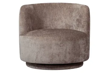 Popular Modern Rund Fåtölj i Chenille - Brun - Möbler - Fåtölj & stolar - Fåtölj
