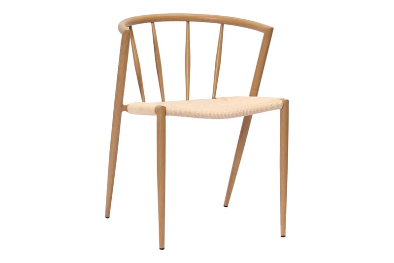 Radella Matstol - Beige / Metallben Ek - Möbler - Fåtölj & stolar - Matstol & köksstol