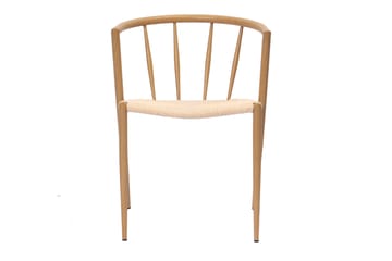 Radella Matstol - Beige / Metallben Ek - Möbler - Fåtölj & stolar - Matstol & köksstol