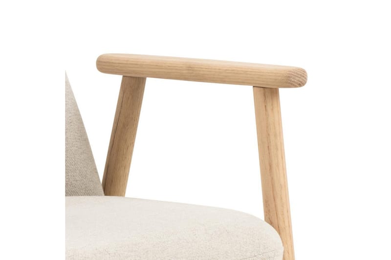 Reciclar Matstol i Bouclé med armstöd i ek trä - Beige - Möbler - Fåtölj & stolar - Matstol & köksstol