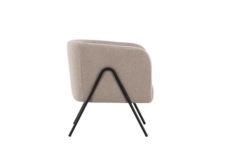 Rika Rund Fåtölj i Tyg - Beige - Möbler - Fåtölj & stolar - Fåtölj