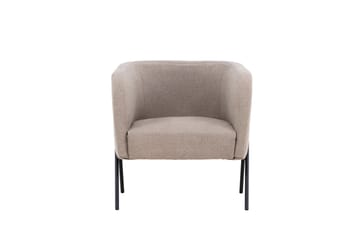 Rika Rund Fåtölj i Tyg - Beige - Möbler - Fåtölj & stolar - Fåtölj