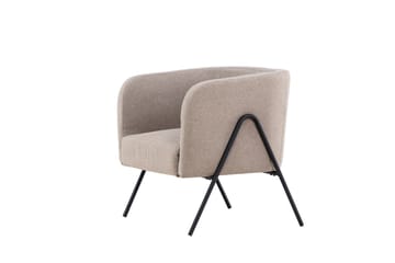 Rika Rund Fåtölj i Tyg - Beige - Möbler - Fåtölj & stolar - Fåtölj