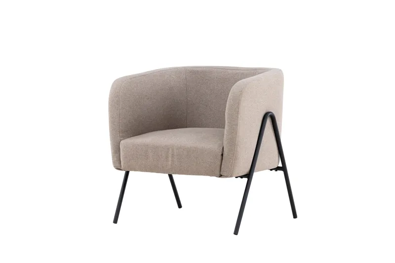 Rika Rund Fåtölj i Tyg - Beige - Möbler - Fåtölj & stolar - Fåtölj