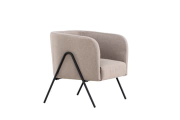 Rika Rund Fåtölj i Tyg - Beige - Möbler - Fåtölj & stolar - Fåtölj