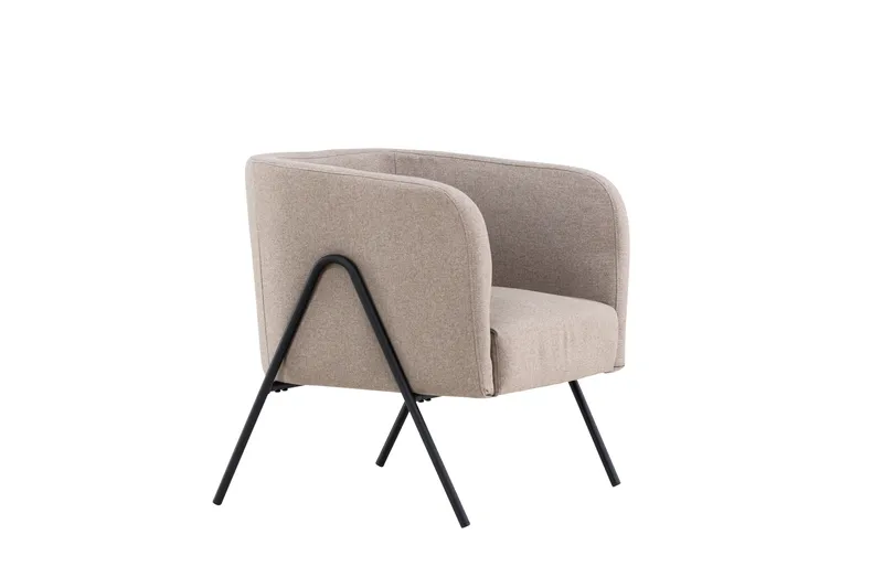 Rika Rund Fåtölj i Tyg - Beige - Möbler - Fåtölj & stolar - Fåtölj