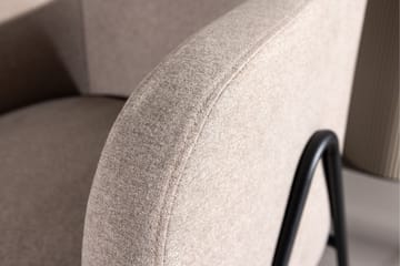 Rika Rund Fåtölj i Tyg - Beige - Möbler - Fåtölj & stolar - Fåtölj
