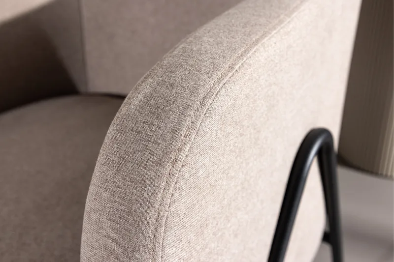 Rika Rund Fåtölj i Tyg - Beige - Möbler - Fåtölj & stolar - Fåtölj