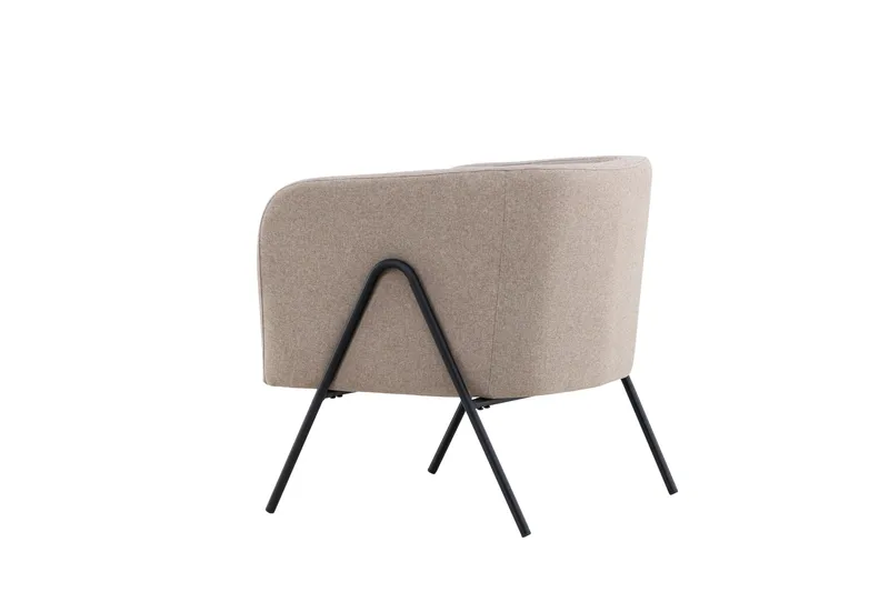 Rika Rund Fåtölj i Tyg - Beige - Möbler - Fåtölj & stolar - Fåtölj