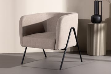 Rika Rund Fåtölj i Tyg - Beige - Möbler - Fåtölj & stolar - Fåtölj