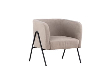 Rika Rund Fåtölj i Tyg - Beige - Möbler - Fåtölj & stolar - Fåtölj