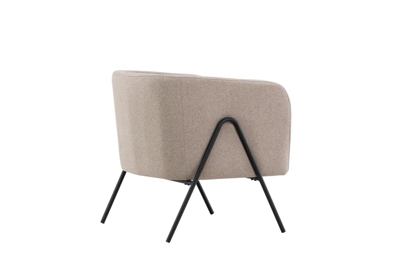 Rika Rund Fåtölj i Tyg - Beige - Möbler - Fåtölj & stolar - Fåtölj
