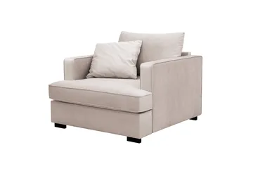 Rossita Extra Djup Fåtölj - Beige - Möbler - Fåtölj & stolar - Fåtölj - Sammetsfåtölj