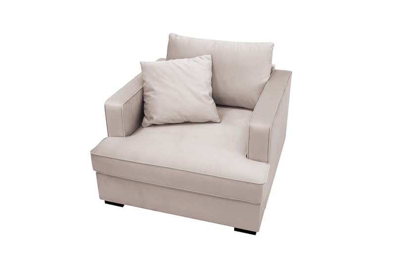Rossita Extra Djup Fåtölj - Beige - Möbler - Fåtölj & stolar - Fåtölj - Sammetsfåtölj