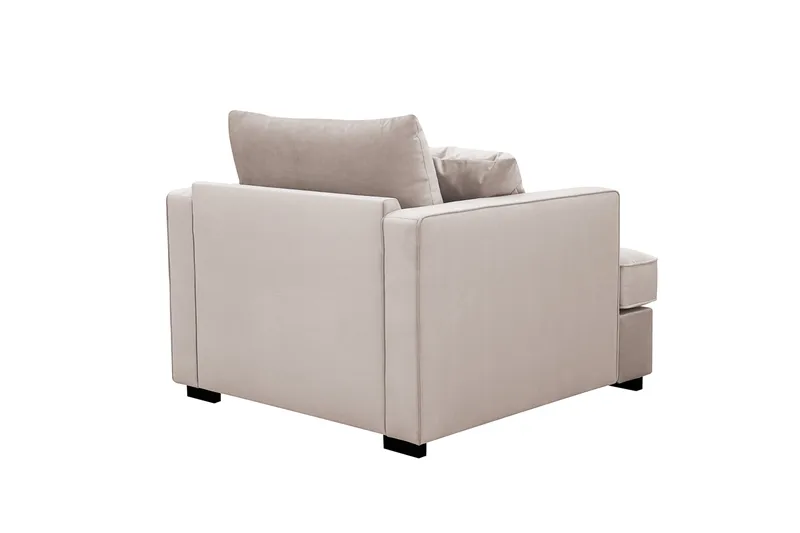 Rossita Extra Djup Fåtölj - Beige - Möbler - Fåtölj & stolar - Fåtölj - Sammetsfåtölj