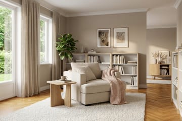 Rossita Extra Djup Fåtölj i Chenille - Beige - Möbler - Fåtölj & stolar - Fåtölj